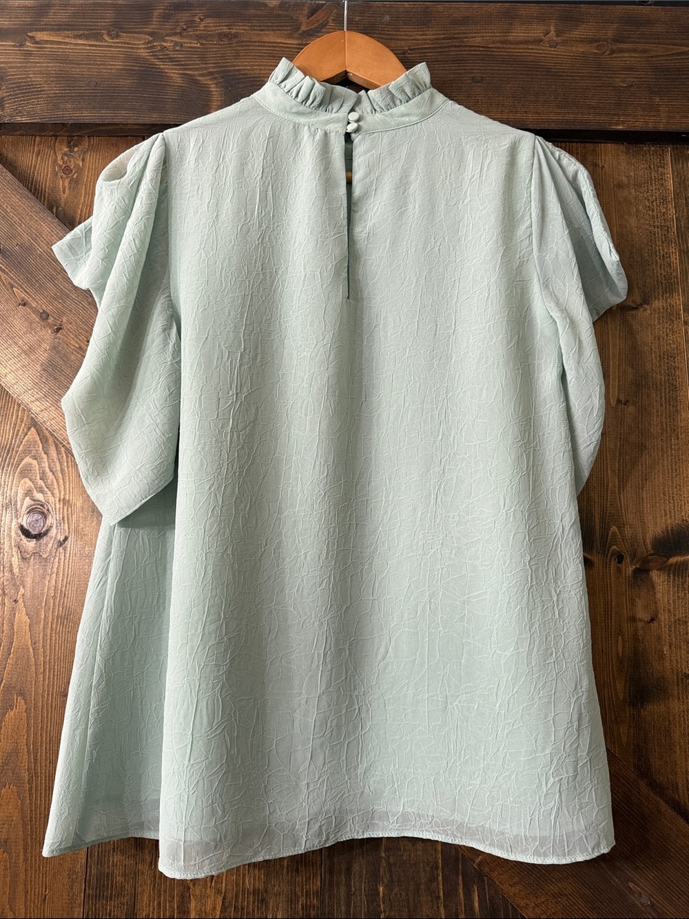 ELLIATT Ruffled Mock-Neck Flutter Sleeve Top - Picture 4 of 10
